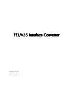 Предварительный просмотр 1 страницы Anda Telecom FE1/V.35 User Manual