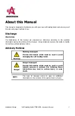 Предварительный просмотр 9 страницы Anderson TSR-3450 Operator'S Manual