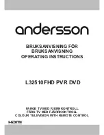 Andersson L32510FHD PVR DVD Operating Instructions Manual preview