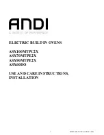 Предварительный просмотр 1 страницы ANDI ASX100MTPC2X Use And Care Instructions, Installation