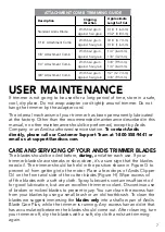 Предварительный просмотр 7 страницы Andis 102808 Use & Care Instructions Manual