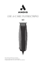 Andis 30285 Use & Care Instructions Manual preview