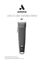 Предварительный просмотр 1 страницы Andis 86000 Use & Care Instructions Manual