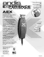 Preview for 2 page of Andis AEE 120V Specifications