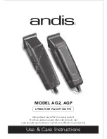 Andis AG2 Use & Care Instructions Manual preview