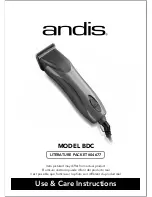 Andis BDC Use & Care Instructions Manual preview