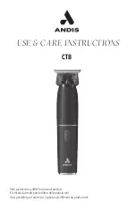 Andis beSPOKE CTB Use & Care Instructions Manual preview