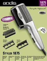 Andis Ceramic Styler 1875 Specifications preview