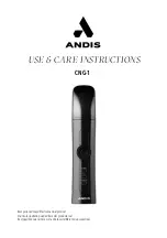 Andis CNG-1 Use & Care Instructions Manual предпросмотр