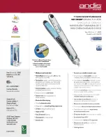 Andis CSI-1WA Specification Sheet preview