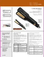 Andis CSI-2E Specification Sheet preview