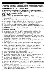 Preview for 2 page of Andis DBLC-2 Use & Care Instructions Manual