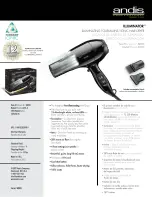 Andis Illuminator 82090 Specification Sheet preview