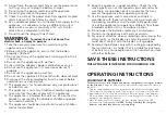 Preview for 3 page of Andis MHT-1 Use & Care Instructions Manual