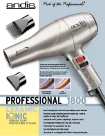 Andis Professional 1800 Brochure предпросмотр