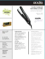 Andis Tourmaline CSI-51 Specification Sheet preview