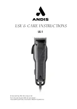 Andis US-1 Use & Care Instructions Manual предпросмотр