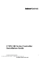 Andover Controls CMX 240 Series Installation Manual предпросмотр