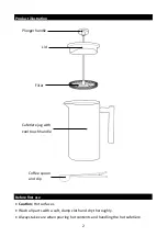 Предварительный просмотр 2 страницы Andrew James Cafetiere Set Manual