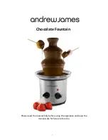 Preview for 1 page of Andrew James Chocolate Fountain Owner'S Manual