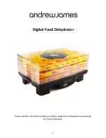 Andrew James Digital Food Dehydrator User Manual preview