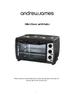 Andrew James Mini Oven with hobs User Manual preview