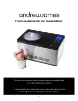 Preview for 1 page of Andrew James Premium Automatic Ice Cream Maker Manual