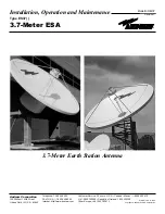 Andrew 3.7-Meter Earth Station Antenna Installation And Operation Manual preview