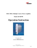 Предварительный просмотр 1 страницы Andrew RF100978 Operation Instruction Manual