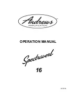 Andrews Amplification Spectraverb 16 Operation Manual предпросмотр