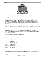 Preview for 2 page of andrews CWH120/200 Installation, Operation And Maintenance Manual