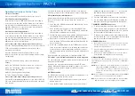 Preview for 3 page of andrews PAC 14 Operating Instructions  & Safety Manual