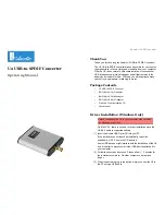 Preview for 1 page of Anedio U2 USB-to-SPDIF Converter Operating Manual