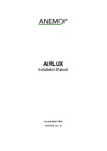 ANEMOI AIRLUX Installation Manual предпросмотр