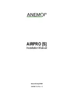 ANEMOI AIRPRO 150 S Installation Manual предпросмотр