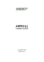 Предварительный просмотр 1 страницы ANEMOI AIRPRO 400 L Installation Manual