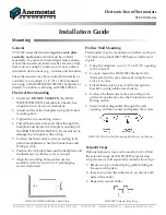 Предварительный просмотр 1 страницы Anemostat CTE-5101 Installation Manual