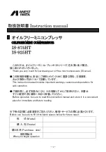 Anest Iwata IS875HT Instruction Manual preview