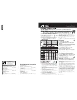 Preview for 1 page of Anest Iwata TOF-5B Instruction Manual