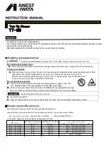 Preview for 3 page of Anest Iwata TT-3B Instruction Manual