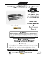 Anets GoldenGrill MG Installation And Operation Manual preview