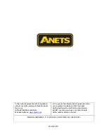 Preview for 10 page of Anets PASTA PRO GPC-14 Installation & User Operation Manual