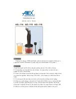 AneX AG-114 Instructions For Use Manual preview