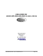 Anfatec USB LOCKIN 250 Manual preview