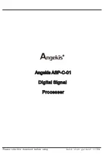 Preview for 1 page of Angekis ASP-C-01 Manual