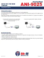 Предварительный просмотр 2 страницы ANi-AV ANI-9025 Instruction Manual