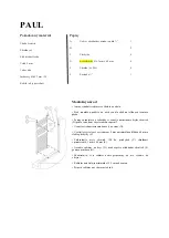 Предварительный просмотр 4 страницы Anima Paul PA1200600NRZ User Manual And Maintenance Rules