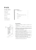 Предварительный просмотр 8 страницы Anima Paul PA1200600NRZ User Manual And Maintenance Rules