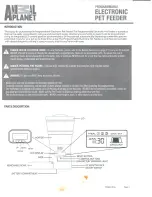 Animal Planet Pet Feeder User Manual preview