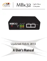 Preview for 1 page of Animated Lighting MBx32 User Manual